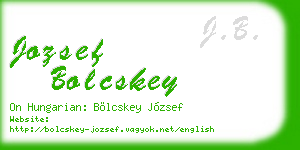 jozsef bolcskey business card
