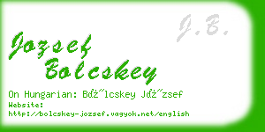 jozsef bolcskey business card